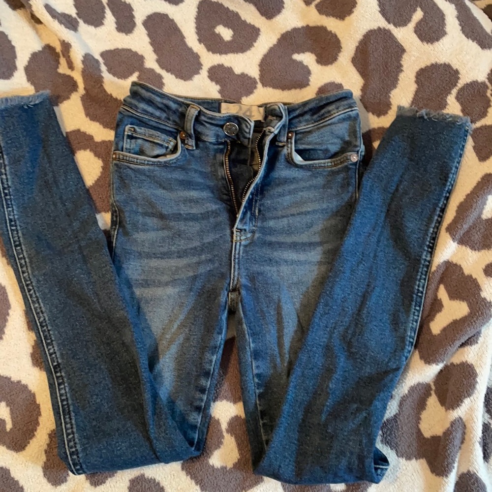 NWOT Free People Raw Edge High Rise Jeggings-24